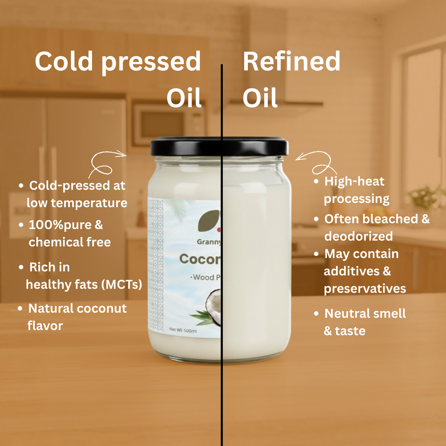 Wood Pressed Coconut Oil